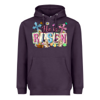 Plum he is risen easter with flowers Heavyweight Hoodie - Neo Western