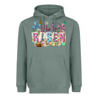 Sage he is risen easter with flowers Heavyweight Hoodie - Neo Western