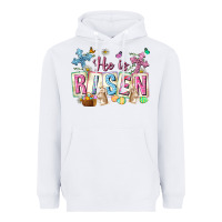White he is risen easter with flowers Heavyweight Hoodie - Neo Western