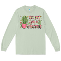 Matcha go sit on a cactus Long Sleeve Tee - MaliasSmallBusiness
