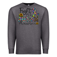 Charcoal Heather fight for autism awareness Premium Sweatshirt - CowhideDigitalArt