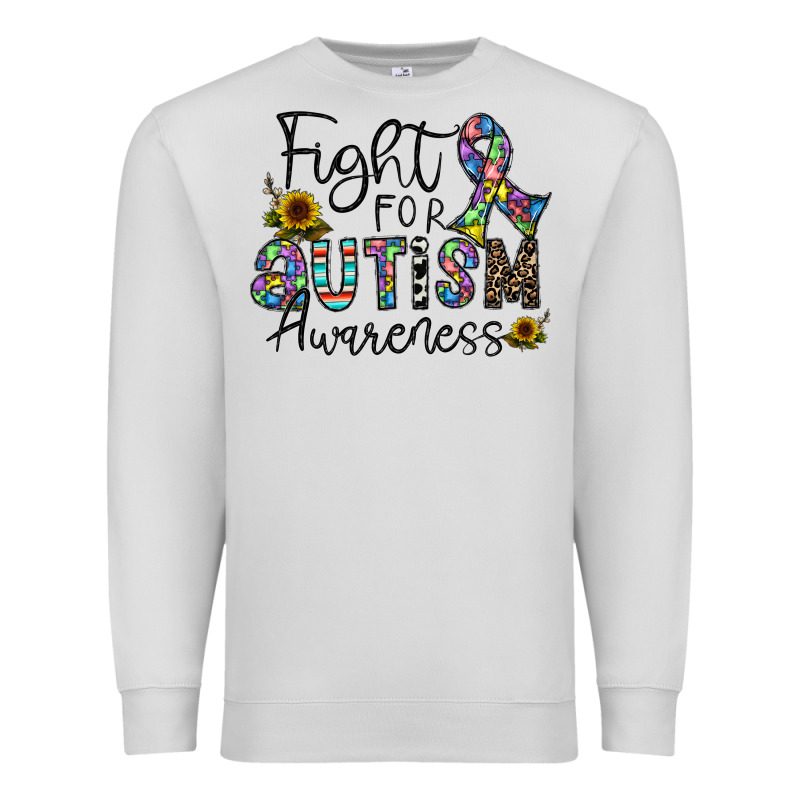 Fight For Autism Awareness Premium Sweatshirt by CowhideDigitalArt | Teevron