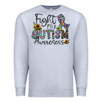 Heather Grey fight for autism awareness Premium Sweatshirt - CowhideDigitalArt
