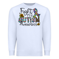 White fight for autism awareness Premium Sweatshirt - CowhideDigitalArt