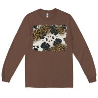 Chestnut black and white cowhide background Long Sleeve Tee - BarkalooDesign
