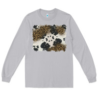 Moon Dust black and white cowhide background Long Sleeve Tee - BarkalooDesign