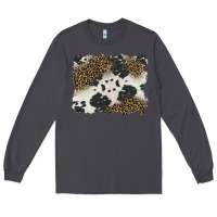 Smoke black and white cowhide background Long Sleeve Tee - BarkalooDesign