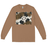 Black And White Cowhide Background Long Sleeve Tee | Teevron