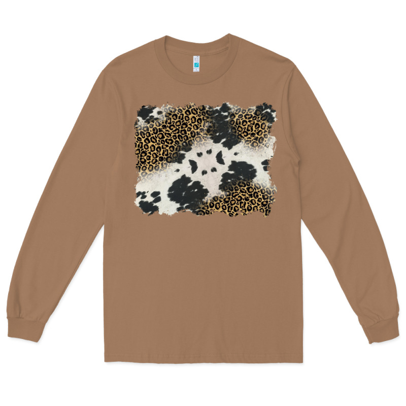 Black And White Cowhide Background Long Sleeve Tee by BarkalooDesign | Teevron