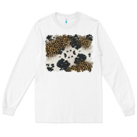 White black and white cowhide background Long Sleeve Tee - BarkalooDesign