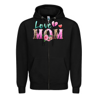 Black love mom Zipper Hoodie - Zillion Design Studio