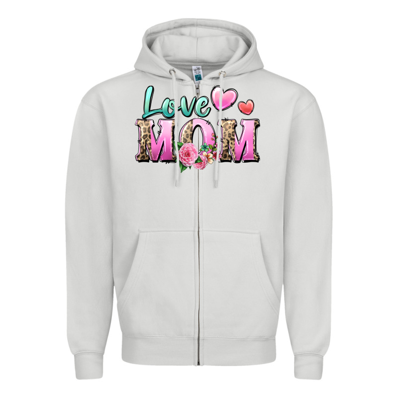 Love Mom Zipper Hoodie by Zillion Design Studio | Teevron
