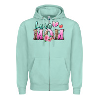 Seafoam love mom Zipper Hoodie - Zillion Design Studio