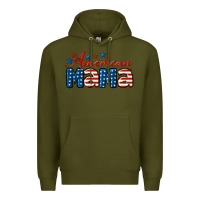 Army Green American Mama Premium Hoodie - LillyAllenDesigns