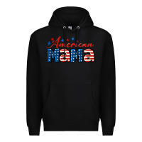 Black American Mama Premium Hoodie - LillyAllenDesigns