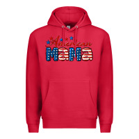Cardinal American Mama Premium Hoodie - LillyAllenDesigns