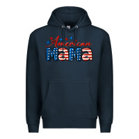 Navy American Mama Premium Hoodie - LillyAllenDesigns