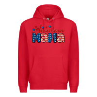 Red American Mama Premium Hoodie - LillyAllenDesigns
