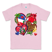 Bubblegum Pink dominican republic  hearts Classic Tee - texasbilliewilder