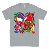 Heather Grey dominican republic  hearts Classic Tee - texasbilliewilder