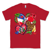 Red dominican republic  hearts Classic Tee - texasbilliewilder