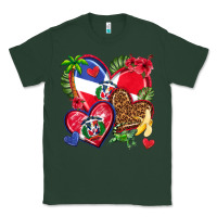Sports Green dominican republic  hearts Classic Tee - texasbilliewilder