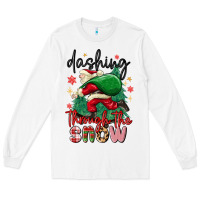 White dashing through the snow Long Sleeve Tee - MaliasSmallBusiness