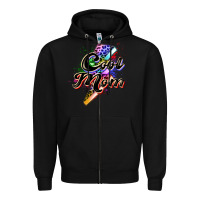 Black cool mom Zipper Hoodie - Zillion Design Studio
