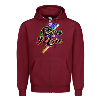 Burgundy cool mom Zipper Hoodie - Zillion Design Studio