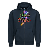 Navy cool mom Zipper Hoodie - Zillion Design Studio