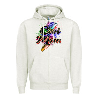 Oatmeal Heather cool mom Zipper Hoodie - Zillion Design Studio