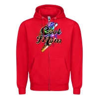 Red cool mom Zipper Hoodie - Zillion Design Studio