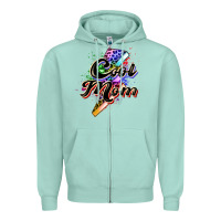 Seafoam cool mom Zipper Hoodie - Zillion Design Studio