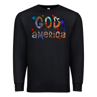 Black god bless america Premium Sweatshirt - CowhideDigitalArt