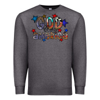 Charcoal Heather god bless america Premium Sweatshirt - CowhideDigitalArt