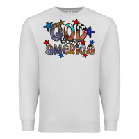 Dove Grey god bless america Premium Sweatshirt - CowhideDigitalArt