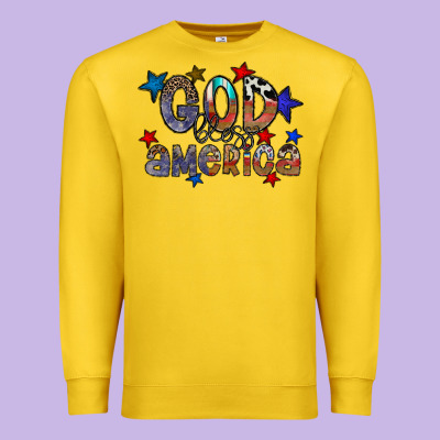 God Bless America Premium Sweatshirt Designed By Cowhidedigitalart