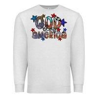 Oatmeal Heather god bless america Premium Sweatshirt - CowhideDigitalArt