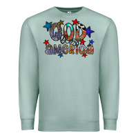 Seafoam god bless america Premium Sweatshirt - CowhideDigitalArt