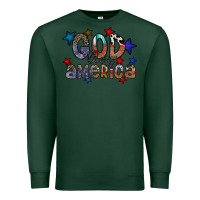 Sports Green god bless america Premium Sweatshirt - CowhideDigitalArt