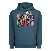 Pigment Midnight Navy happy easter Urban Hoodie - MaliasSmallBusiness