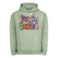 Pigment Oil Green happy easter Urban Hoodie - MaliasSmallBusiness