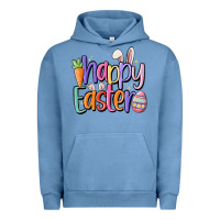 Pigment Pebble Blue happy easter Urban Hoodie - MaliasSmallBusiness
