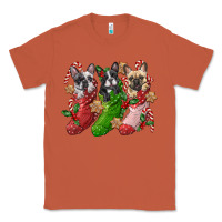 Copper french bulldog with christmas socks Classic Tee - FaDigitalArtStudio