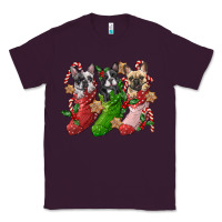 Plum french bulldog with christmas socks Classic Tee - FaDigitalArtStudio