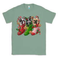 Sage french bulldog with christmas socks Classic Tee - FaDigitalArtStudio