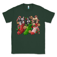Sports Green french bulldog with christmas socks Classic Tee - FaDigitalArtStudio