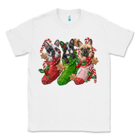 White french bulldog with christmas socks Classic Tee - FaDigitalArtStudio