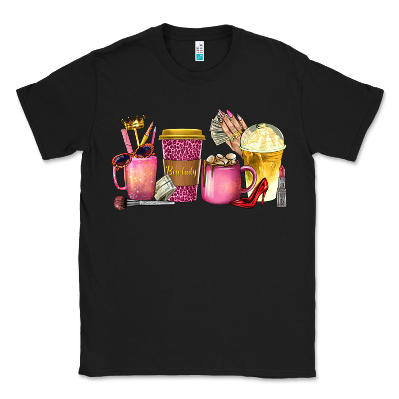 Boss Lady Coffee Cups With Money Classic Tee by texasbilliewilder | Teevron