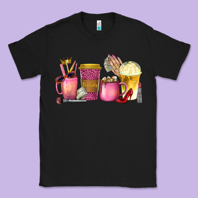 Boss Lady Coffee Cups With Money Classic Tee Designed By Texasbilliewilder
